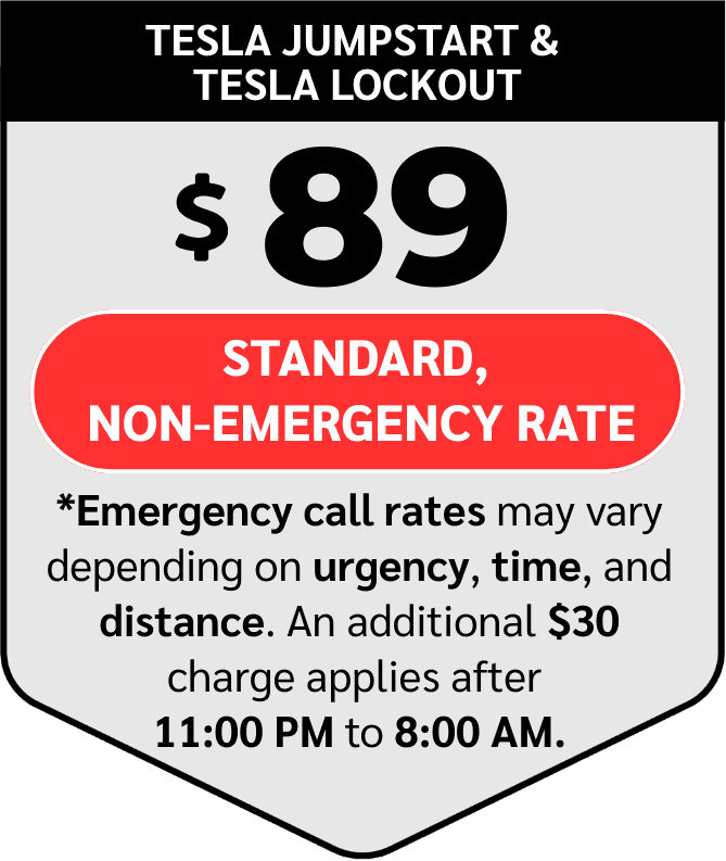 Tesla Jumpstart & Tesla Lockout Price | Burnaby Roadside Assistance